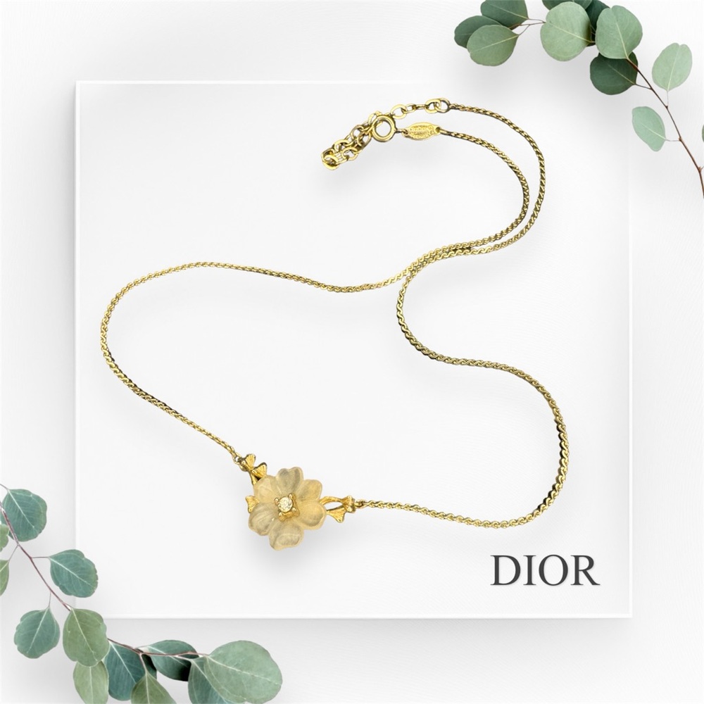 Dior Gold Floral Necklace